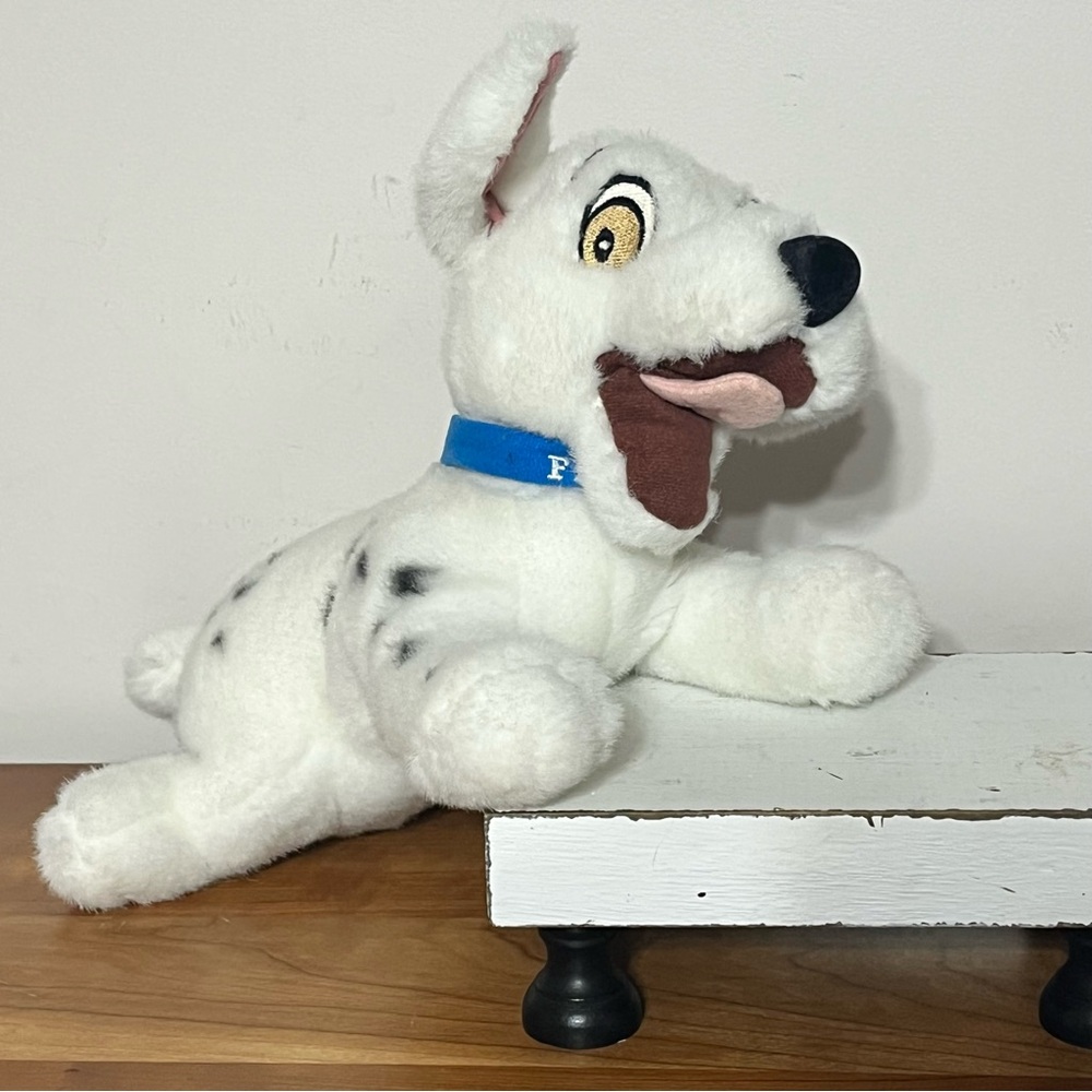 Disney 101 Dalmatians Fidget Plush Puppy Dog 12" Blue Collar‎ Vintage Cartoon